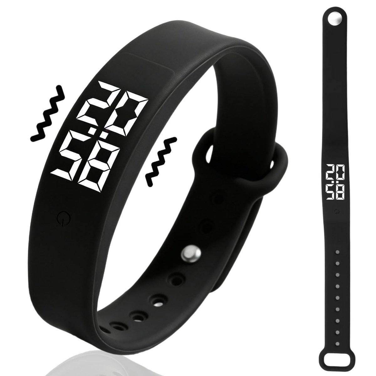 SolidKeus - Stille Vibrerende Alarmhorloge Armband met Herinneringen