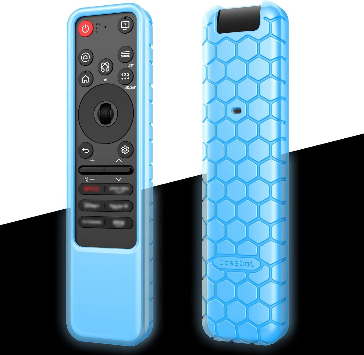 Lichte, Schokbestendige Silicone Hoes voor LG Smart TV Afstandsbediening - Antislip, Duurzaam en Beschermend in Hemelsblauw voor C5 B5 G5 M5 Series