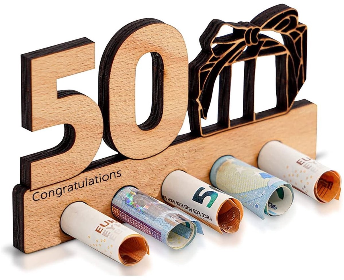 SolidKeus - Houten Cadeau voor de 50e Verjaardag