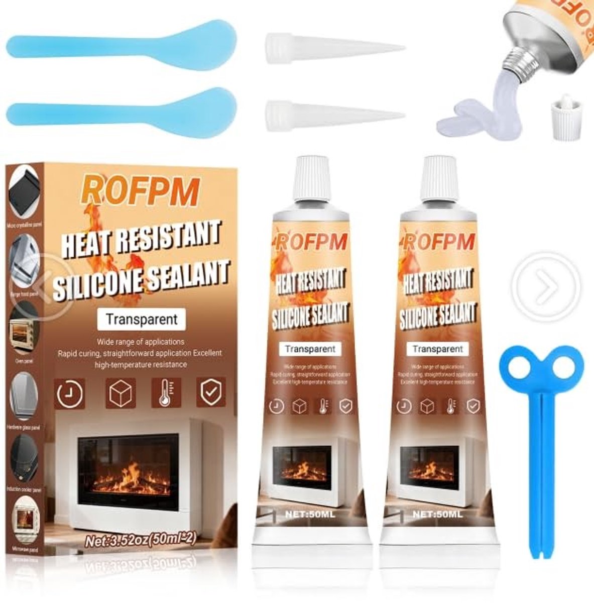 SolidKeus - 2 Stuks Hittebestendige Lijm voor Oven en Auto