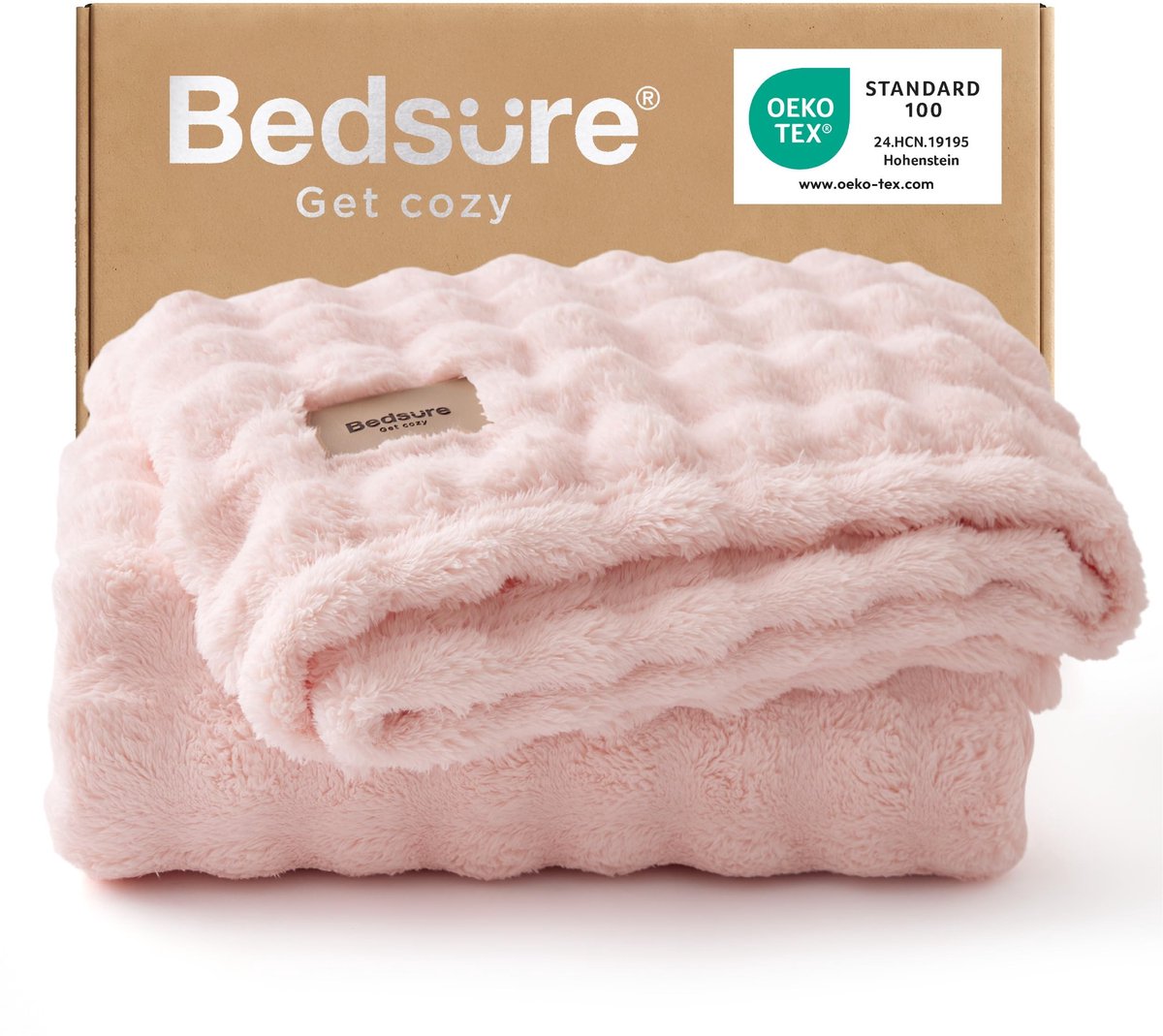 SolidKeus - Fluffy Plaid 150 x 200 cm in Crystal Pink