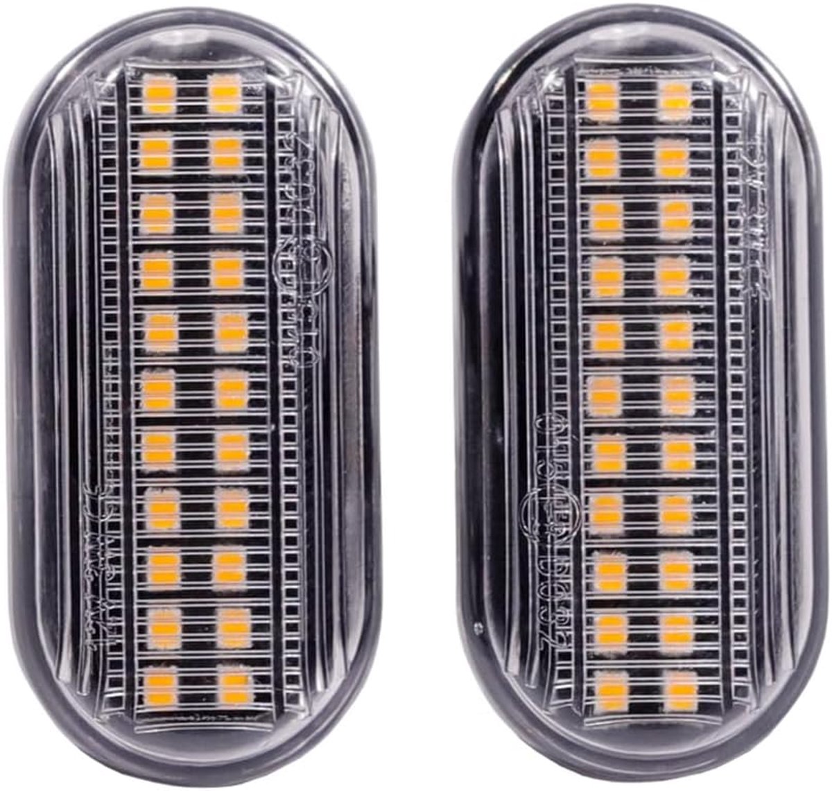 Vloeiende LED Richtingaanwijzer Side Marker Licht Blinker Lamp Voor Dacia Duster Dokker Lodgy Renault Megane 1 Clio1 2 KANGOO ESPACE Smart Fortwo 453 (Crystal)