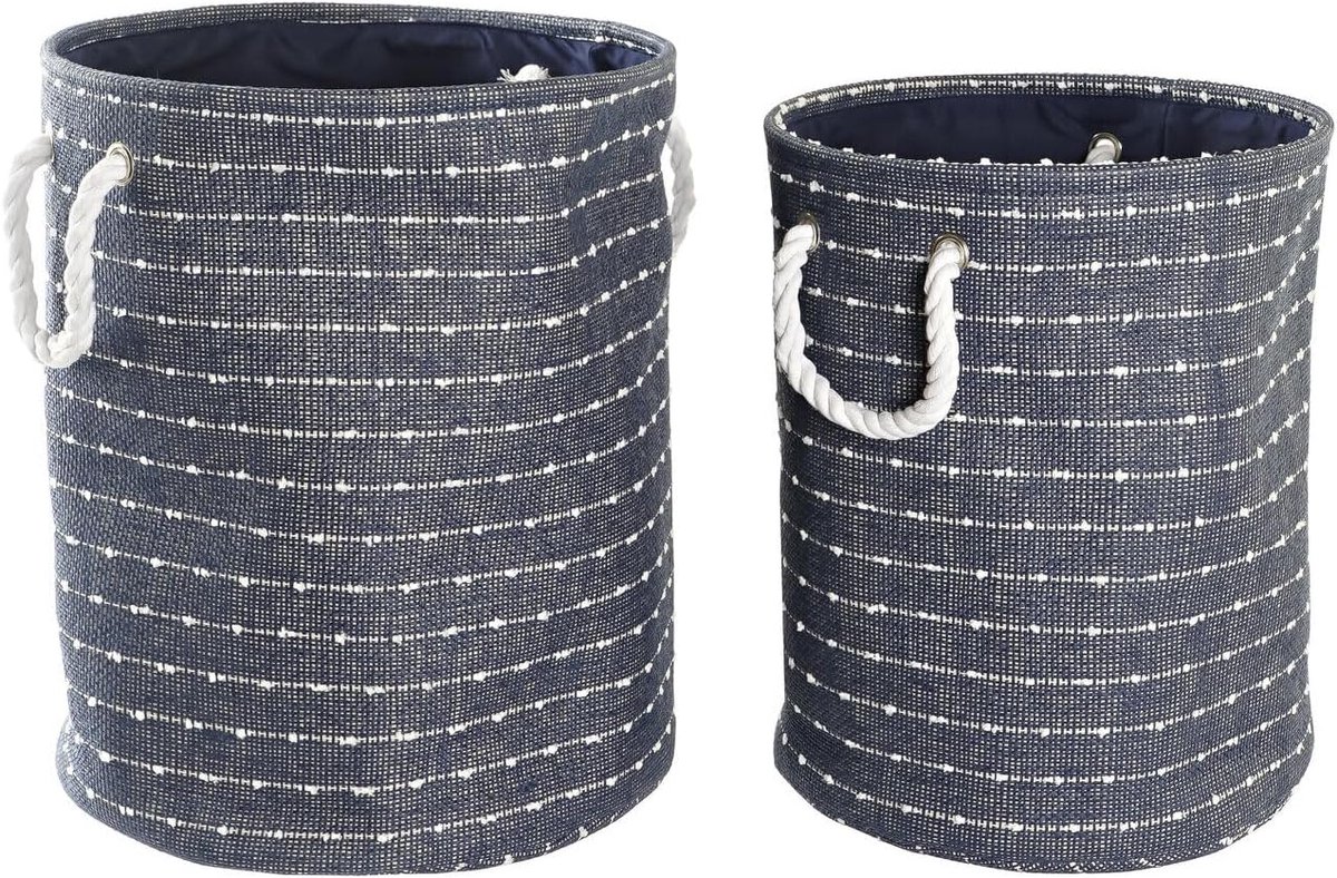 Set 2 polyester 38 x 38 x 47 AZUL MARINO