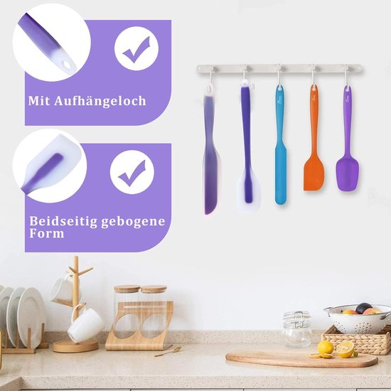Spatels, compatibel met Thermomix TM6 TM5 TM31, hittebestendige spatel, kleine spatel, professionele spatel, deegschraper, keuken, voor mengpan, bakken, koken — afbeelding 2