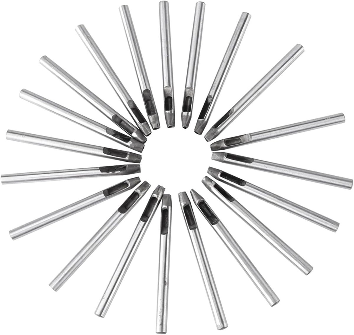 20-delige Lederen Bloem Punch Tool Set, Koolstofstaal, 5mm Gaten, voor Leathercraft, DIY Handgemaakte Kunst Decoratie