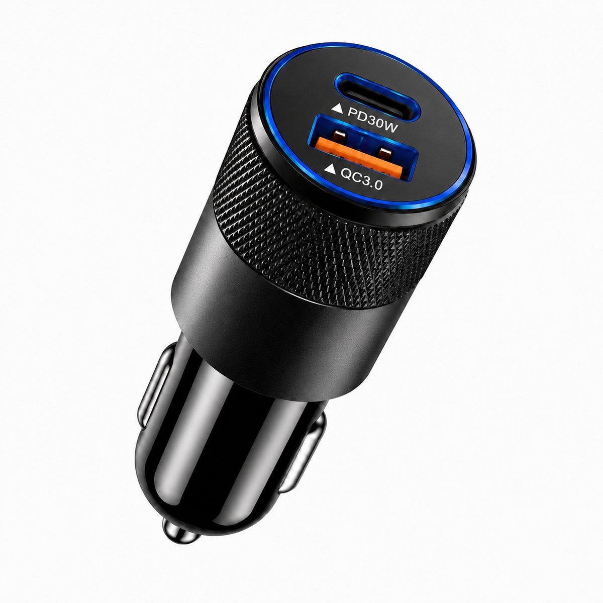 Autolader USB C & USB A - Auto Oplader 2 Poorten - USB C Autolader - USB Oplader Auto - Sigarettenaansteker Adapter - Compacte Auto Lader - Zwart