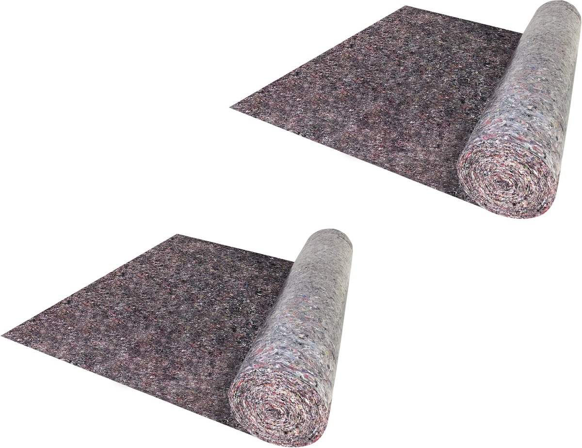 2PCS Afdekvlies / Malervlies 50 m² – 1 x 50 m – 180 g/m² – Antislip PE-Coating – Herbruikbaar Beschermvlies voor Schilder- & Renovatieklussen