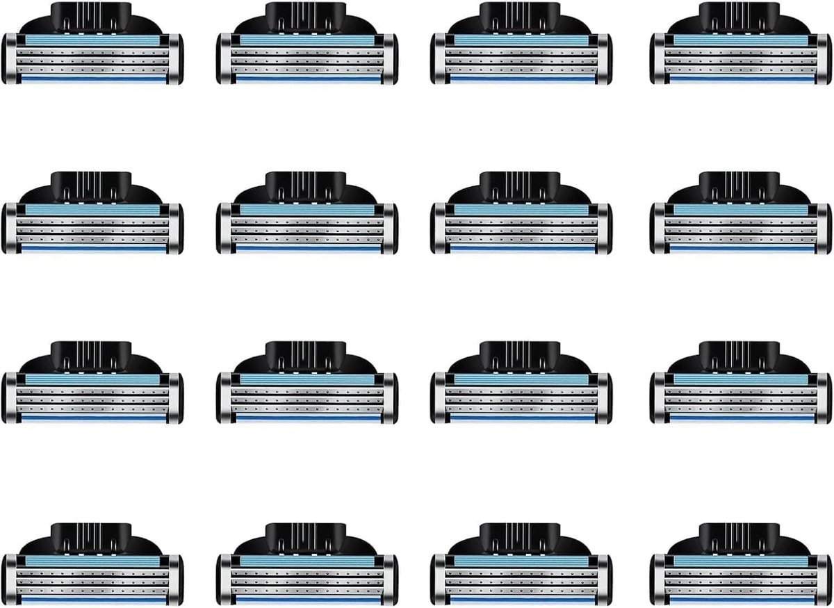 SolidKeus - 16 Stuks Scheermesjes Compatibel met Mach 3