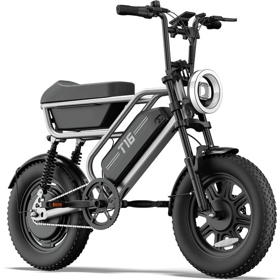 Elektrische Fatbike 16 x 3.0 Inch - 48V 15.6Ah - Tot 110 km Bereik - 250W Motor -Zwart — afbeelding 2