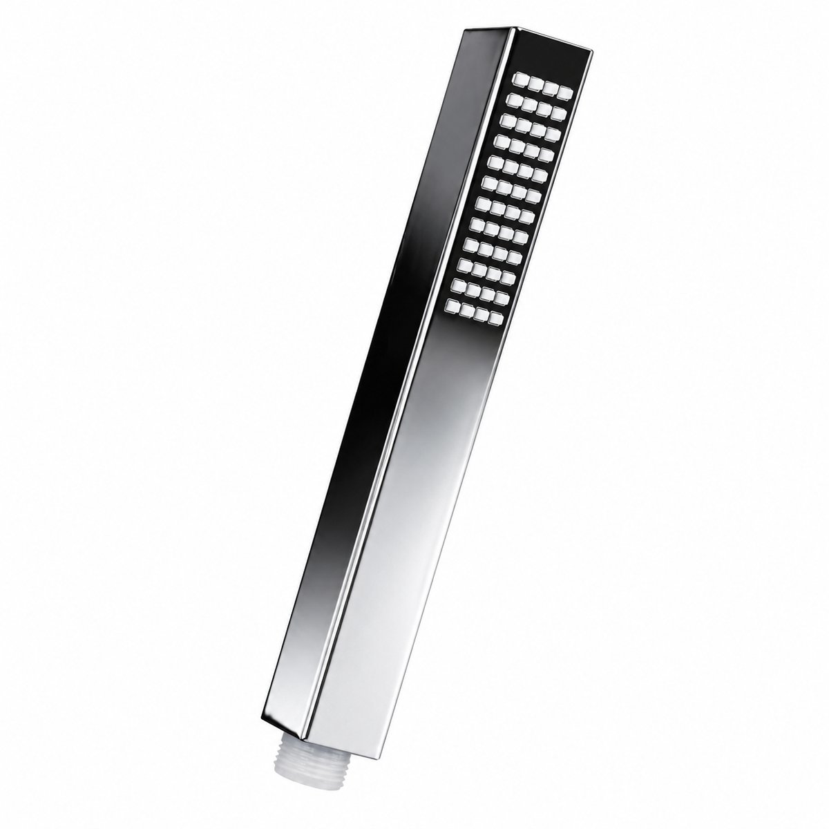 Zilveren Douchekop Vierkant 23 cm – Handdouche met Modern Slank Design – 2,9 x 2,9 x 23 cm – Douchekop Chroom Look – Voor Badkamer, Douche & Inloopdouche – Zilver