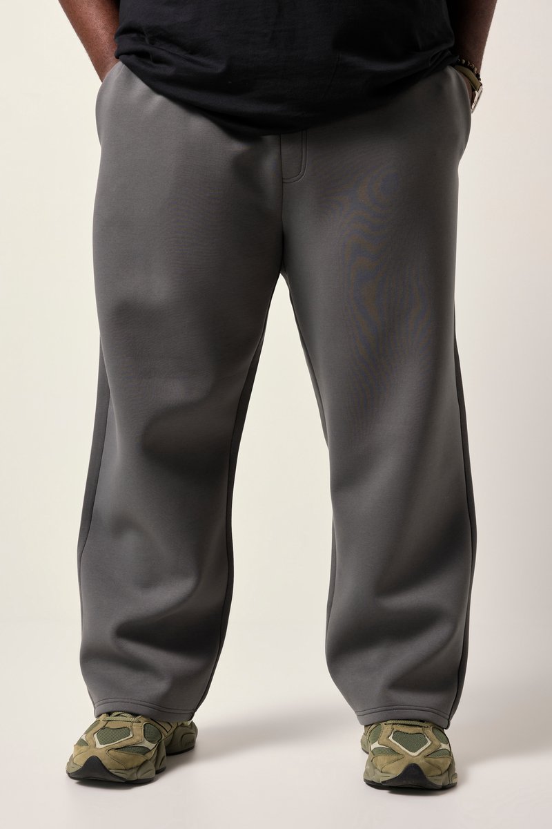 STHUGE - Heren - Sweatpants elastische tailleband baggy fit - Grafietgrijs - Maat 4XL