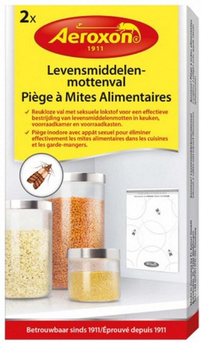 Levensmiddelenmottenval - Mottenval - Insectenval - Food Moth Trap - 17,6 x 9,5 CM - Wit