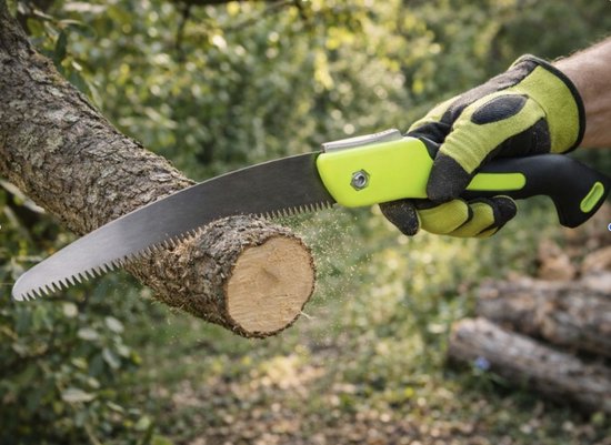 MOZY® - Inklapbare Takkenzaag - Groen - 18 cm Zaagblad - Antislip - Tuin Handzaag - Inklapbaar - Opvouwbaar - Snoeizaag - Boomzaag - Houtzaag - Handzaag - Tuinieren - Survival Gereedschap van MOZY — afbeelding 5