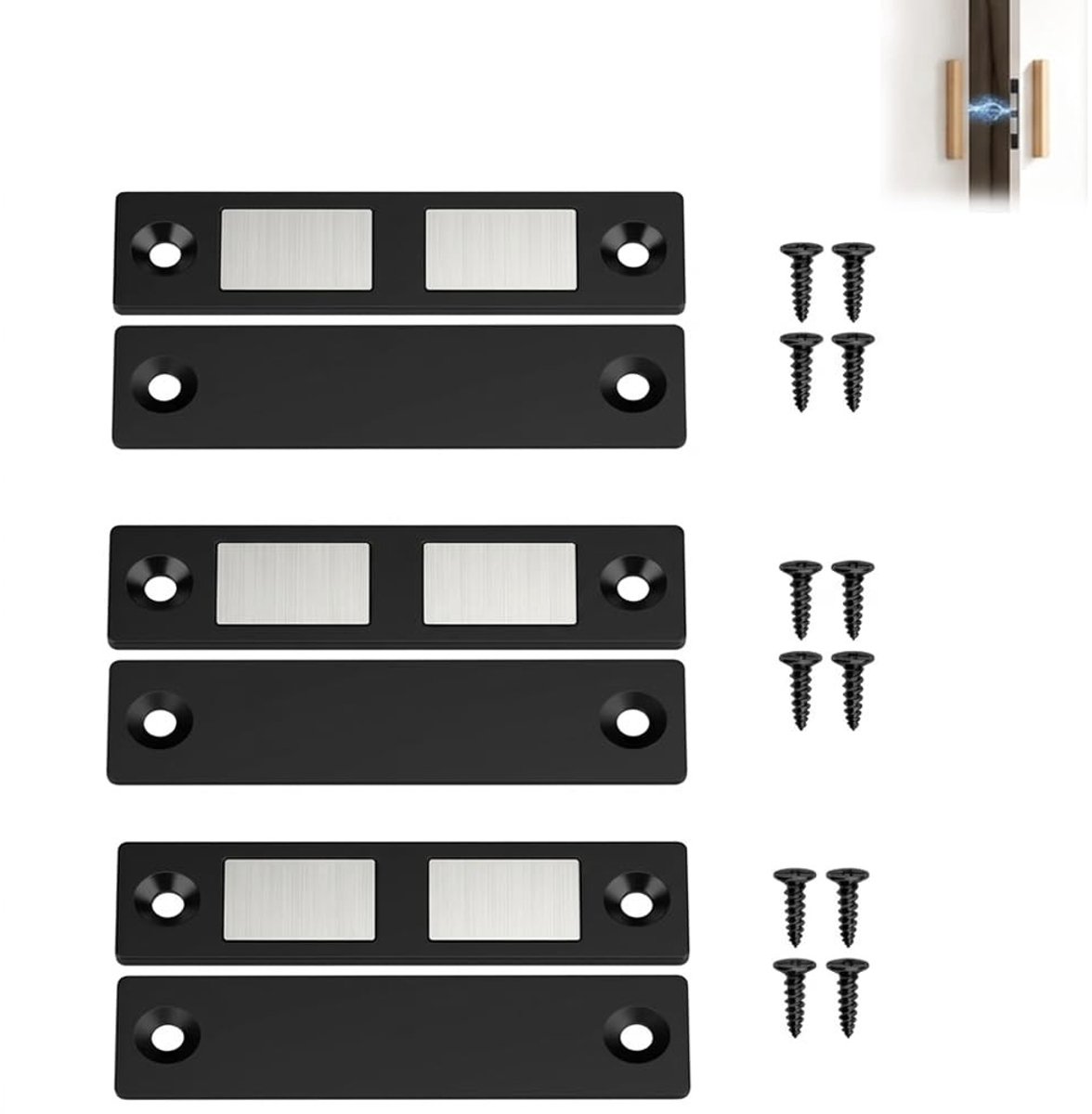 SolidKeus - Ultrathin Magneet voor Kastdeuren, Set van 3
