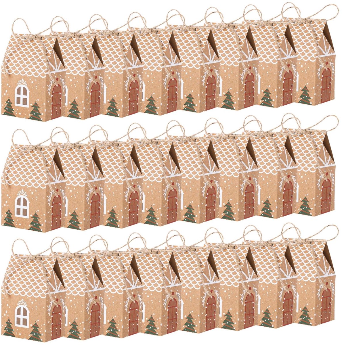 SolidKeus - Kraftpapier Geschenkdozen voor Feestdagen