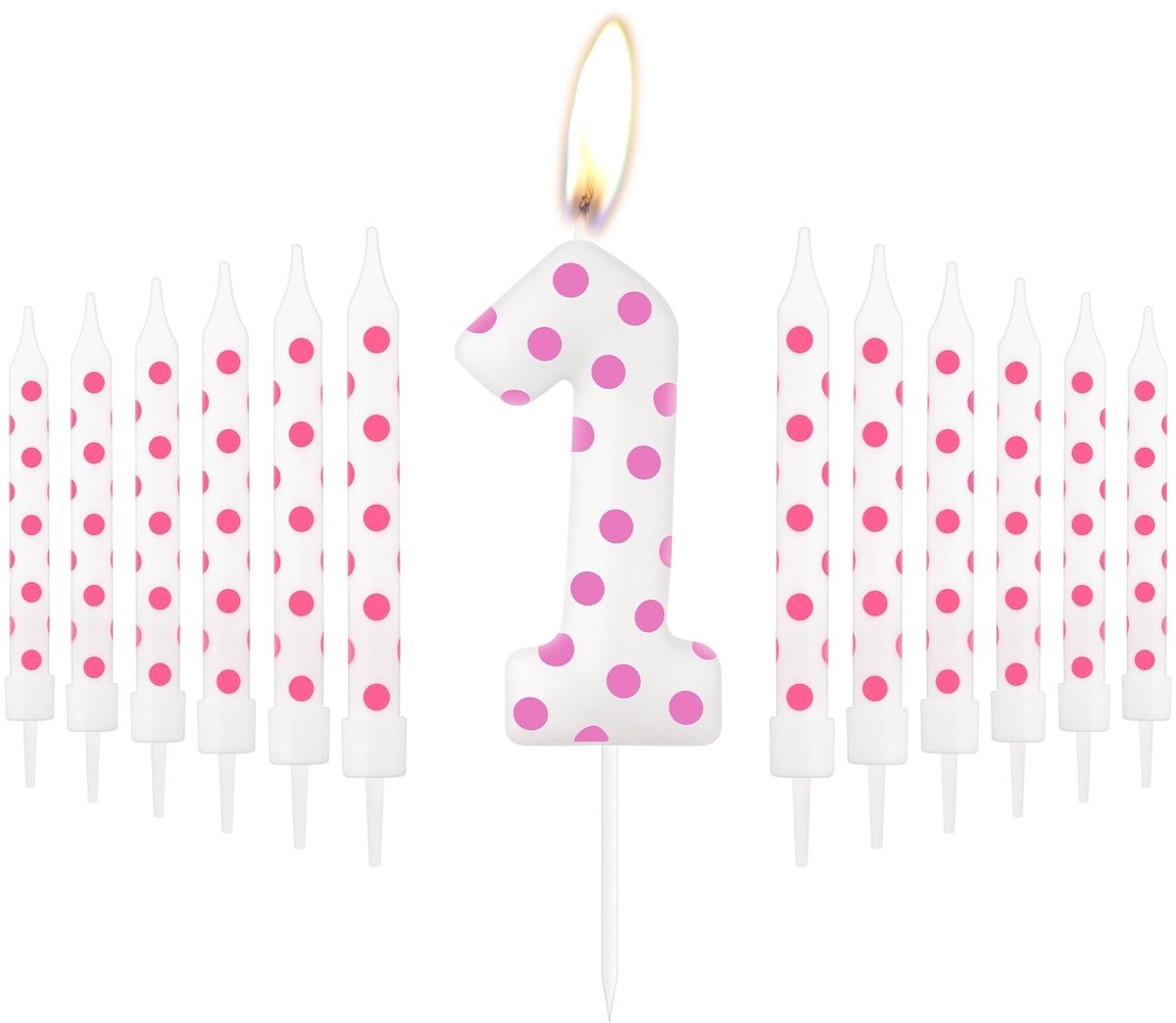 SolidKeus - Roze Jarencandles voor Verjaardagstaart