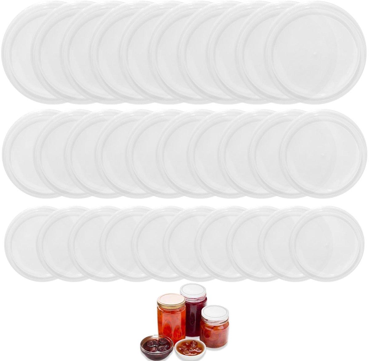 SolidKeus - Set van 30 Voedselveilige Deksel voor Blikken en Bakjes