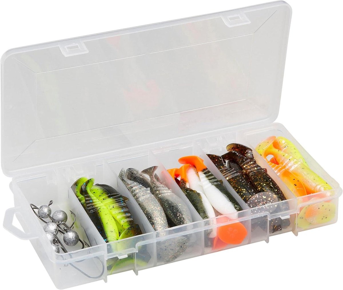 Cannibal Shad Kit - Zachte Kunstaas Set - Vissen op Roofvis - Realistische Zwembeweging - 6 Stuks - Assortiment