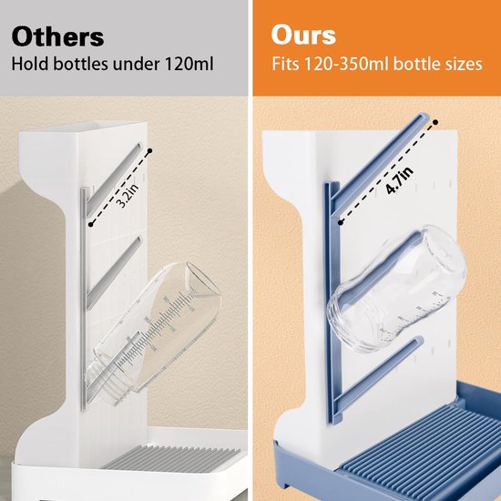 SolidKeus - Verticale Flessen Droogrek voor Babyflessen met Drainer Tray van Solidkeus — afbeelding 5
