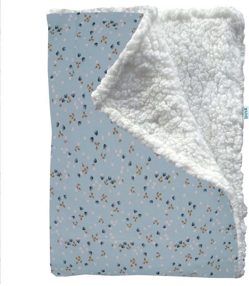 BINK Bedding Wiegdeken Boaz / Sherpa offwhite 75 x 100 cm