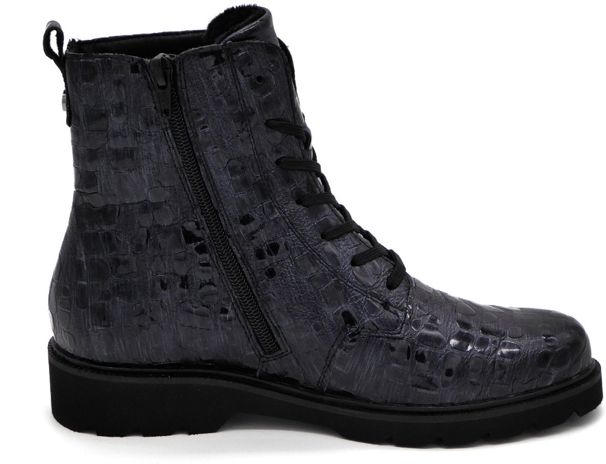 Remonte Dames Veterboot - D3S72-14 Blauw - Wijdte H - Maat 41