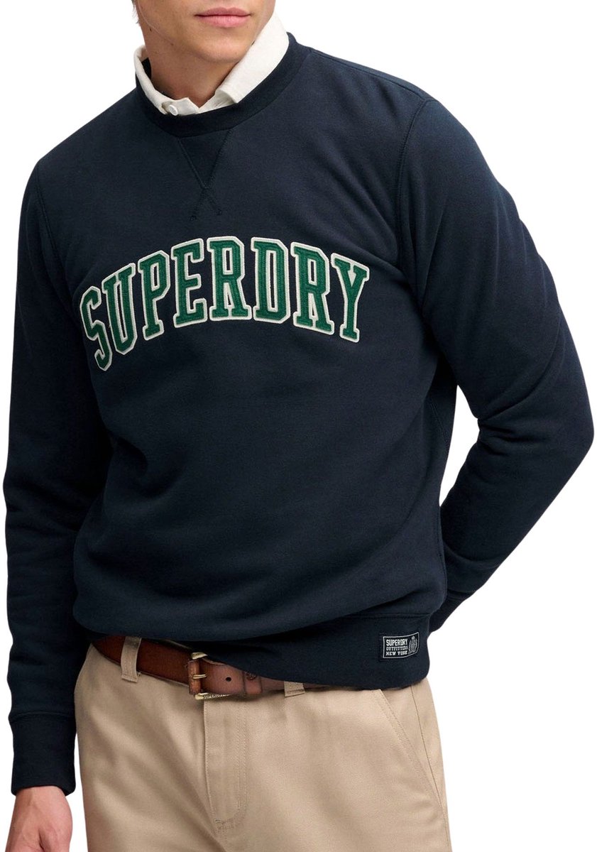 Superdry Athletic Crew Sweater Heren Blauw