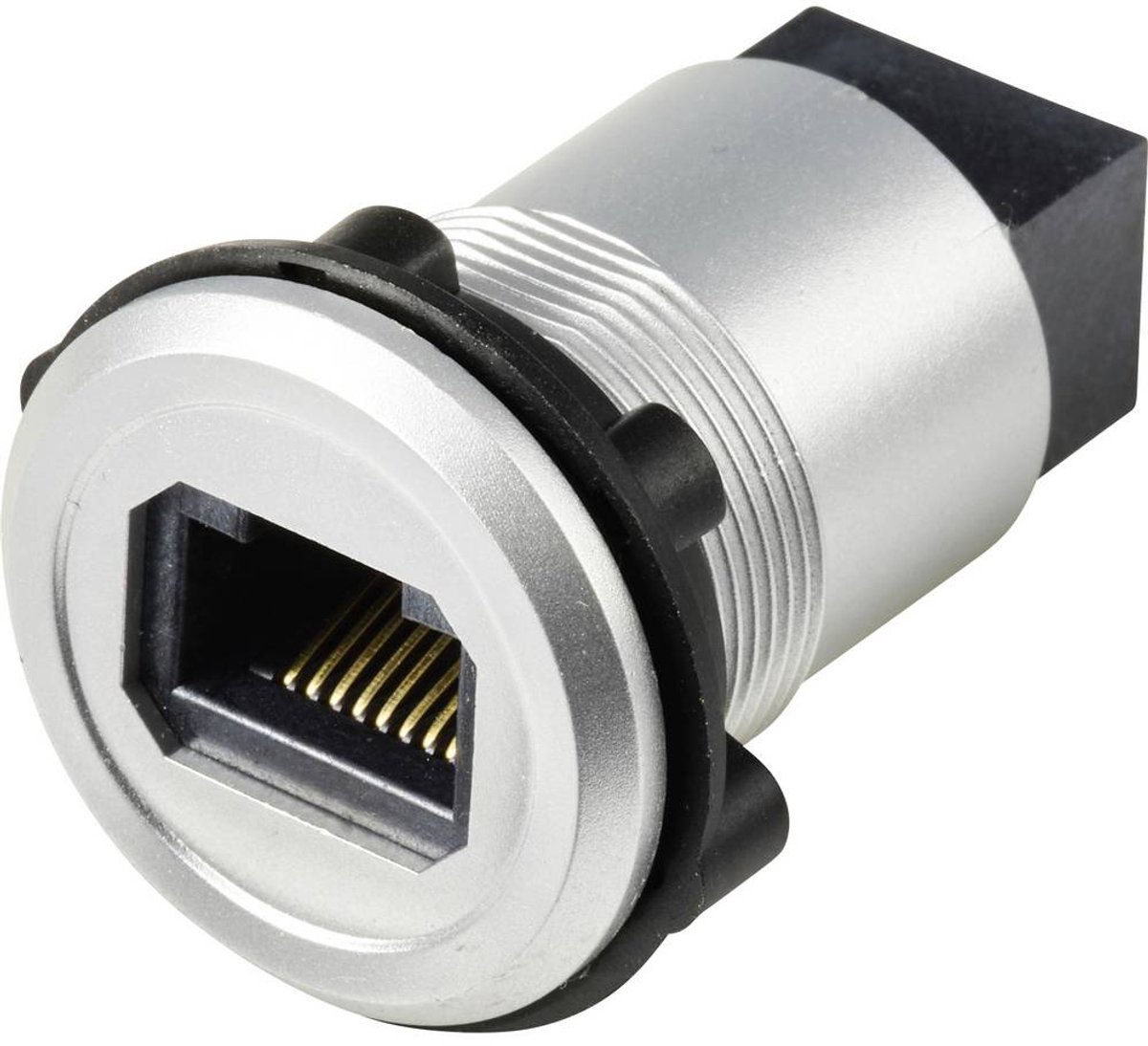 TRU COMPONENTS TRU COMPONENTS RJ45/CAT5 inbouwbus, bus/bus, kunststof, zilver TC-14378444 Bus RJ45/CAT5 inbouwbus Zilve