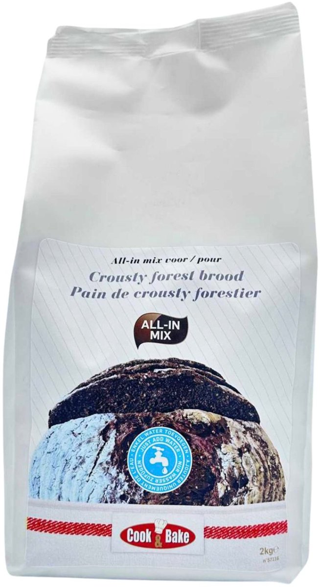 Cook & Bake - All-in Broodmix - Crousty Forest Brood - Alleen water toevoegen - 2 kg