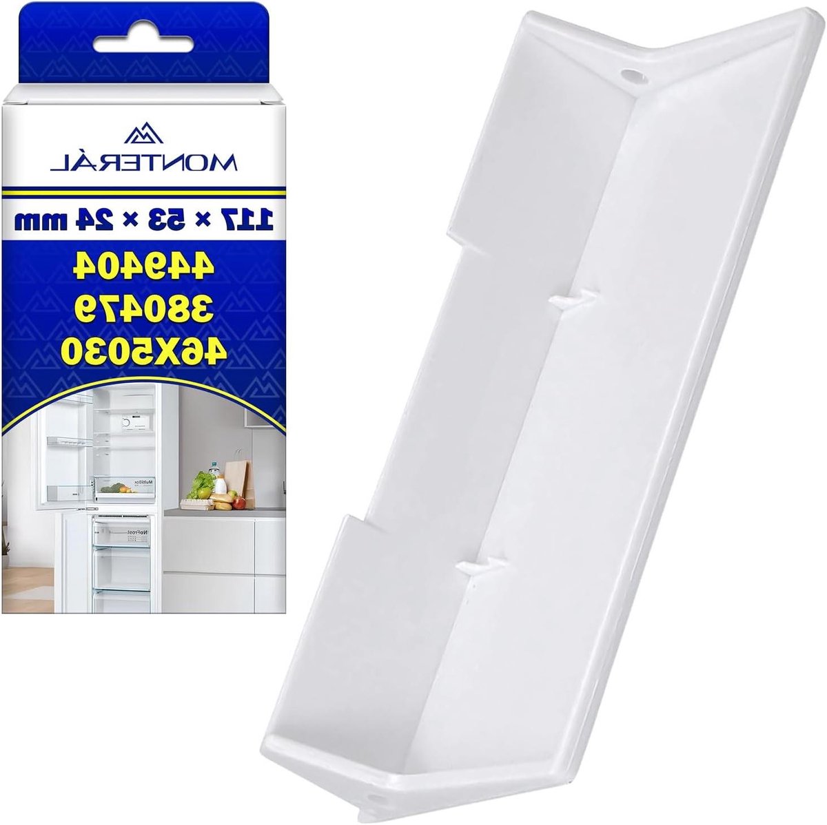 Deurgreep Vriezer - Koelkastgreep Combi - Apparaat Reparatie - Originele Code Compatibel - 117 x 53 x 24 mm - Zwart