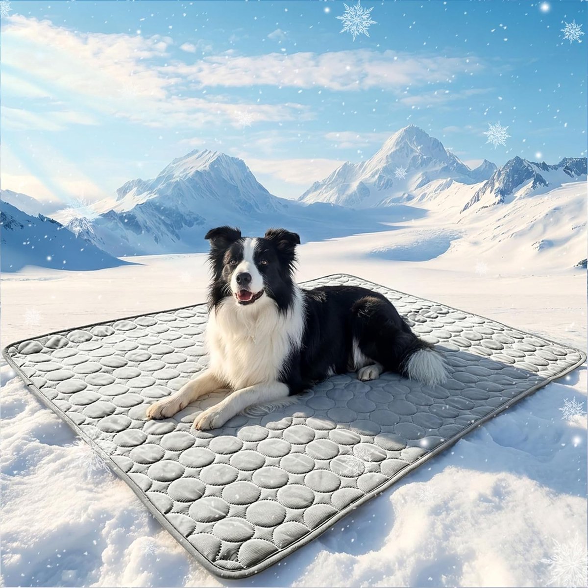 Koelmat voor honden, 150 x 100 cm, zomerkoelmat voor grote honden, ademende en krasbestendige anti-hitte onderlaag, wasbaar en opvouwbaar, voor binnen en buiten, geschikt voor alle hondenrassen (grijs