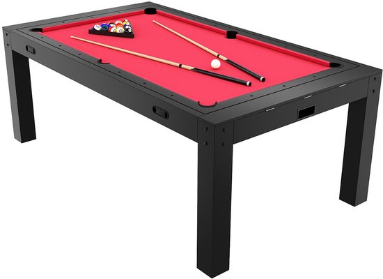 Vente-unique Transformeerbare tafel 4-in-1 - Biljart & Tafeltennis & Airhockey - Zwart - 213 x 121 x 81.2 cm - GRAYSON van Vente-unique — afbeelding 3