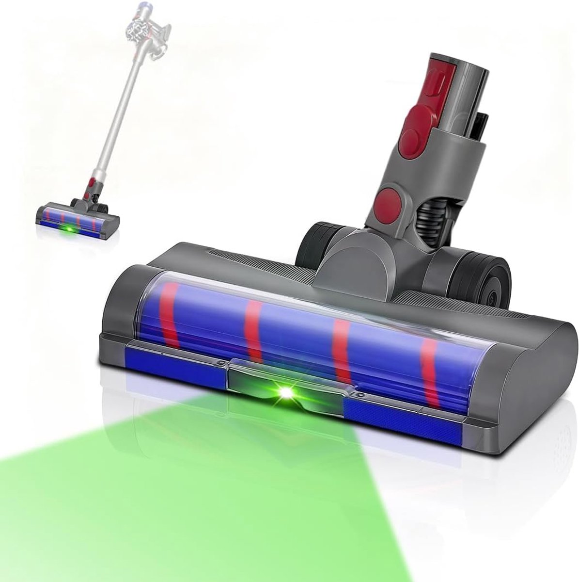 Zachte Roller Borstelkop Vervanging Compatible Met Dyson V7,V8,V10,V11,V15 Stofzuiger – Borstelkop Alleen voor Harde Vloeren,Niet Geschikt voor Elk Type Tapijt.
