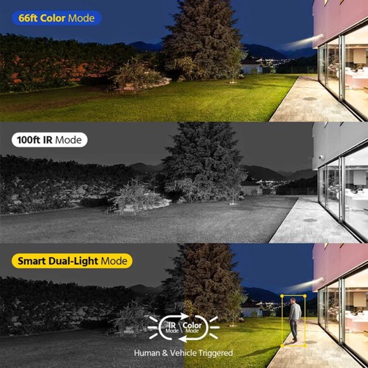 Beveiligingscamera's - Camerabewaking - CCTV Camerasysteem - 4K Dual-Light Ultra HD -8-Kanaals DVR Beveiligingssysteem - H.265+ CCTV Camera Kit - Binnen/Buiten Camera’s - IP67 Weerbestendig – Inclusief 4 Stuks 8MP Camera - 2TB Geïntegreerde Opslag