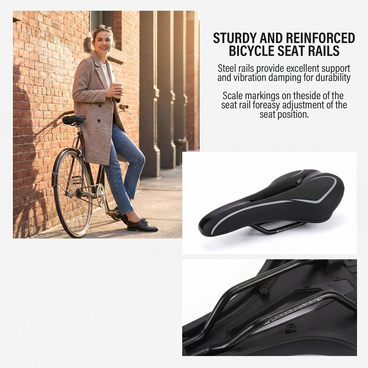 SolidKeus - Ergonomisch Fietszadel met Antislip Oppervlak
