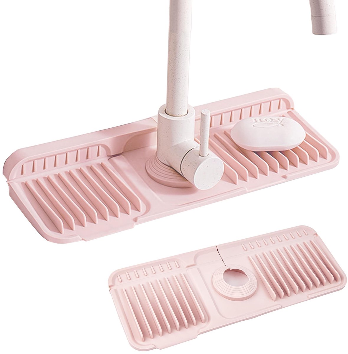 SolidKeus - Smalle Silicone Drainmat voor Keukenkraan 37 x 14 cm