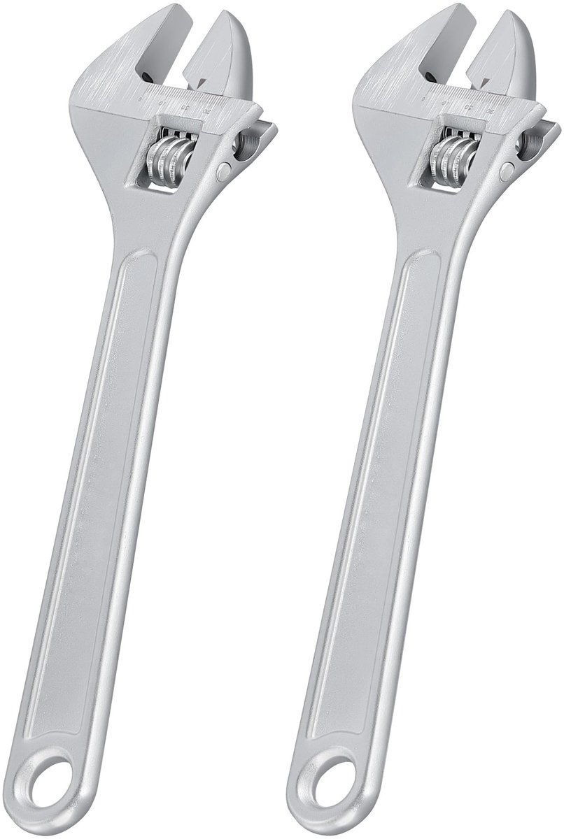 SolidKeus - Set van 2 Verstelbare Rolvorksleutels van 30,5 cm