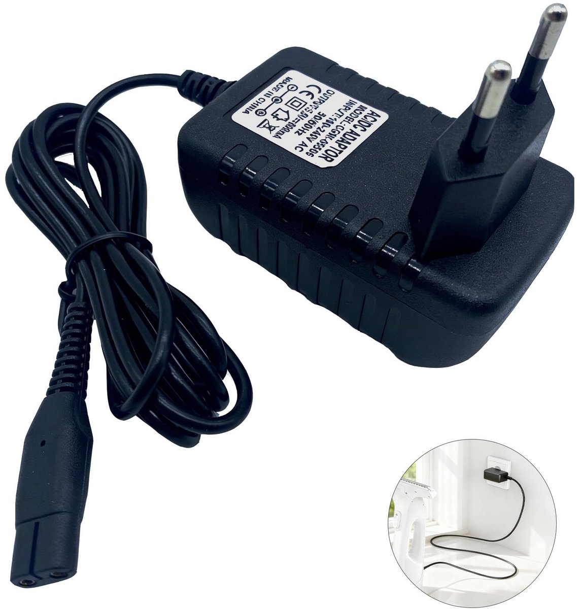 SolidKeus - 5.5 V Oplader voor Raamreiniger met Veilige Bescherming