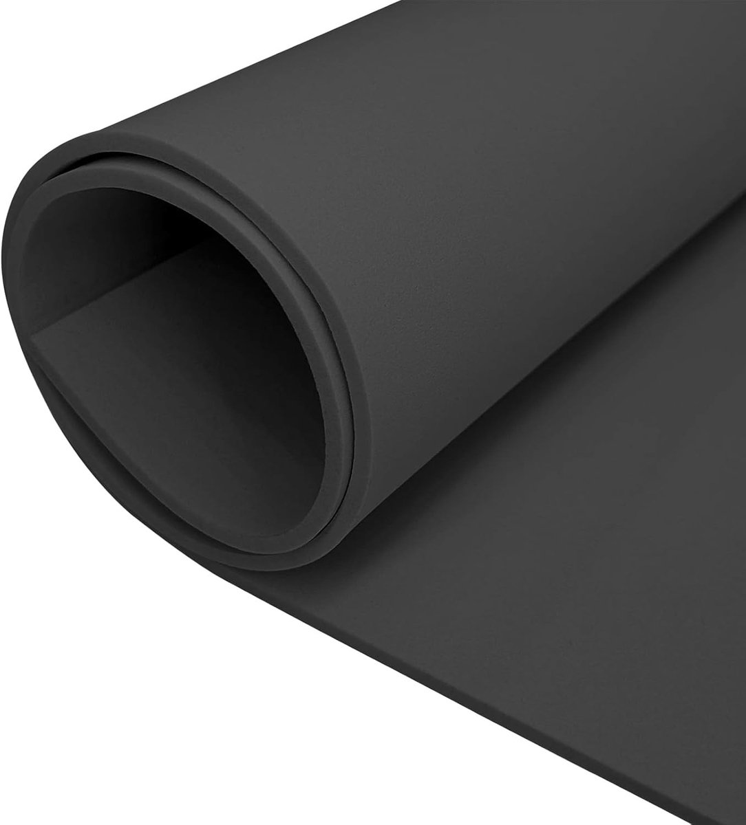 Zwarte EVA Foam Board 350mm x 5mm x 1.6m voor cosplay kostuums, knutselen en DIY-projecten