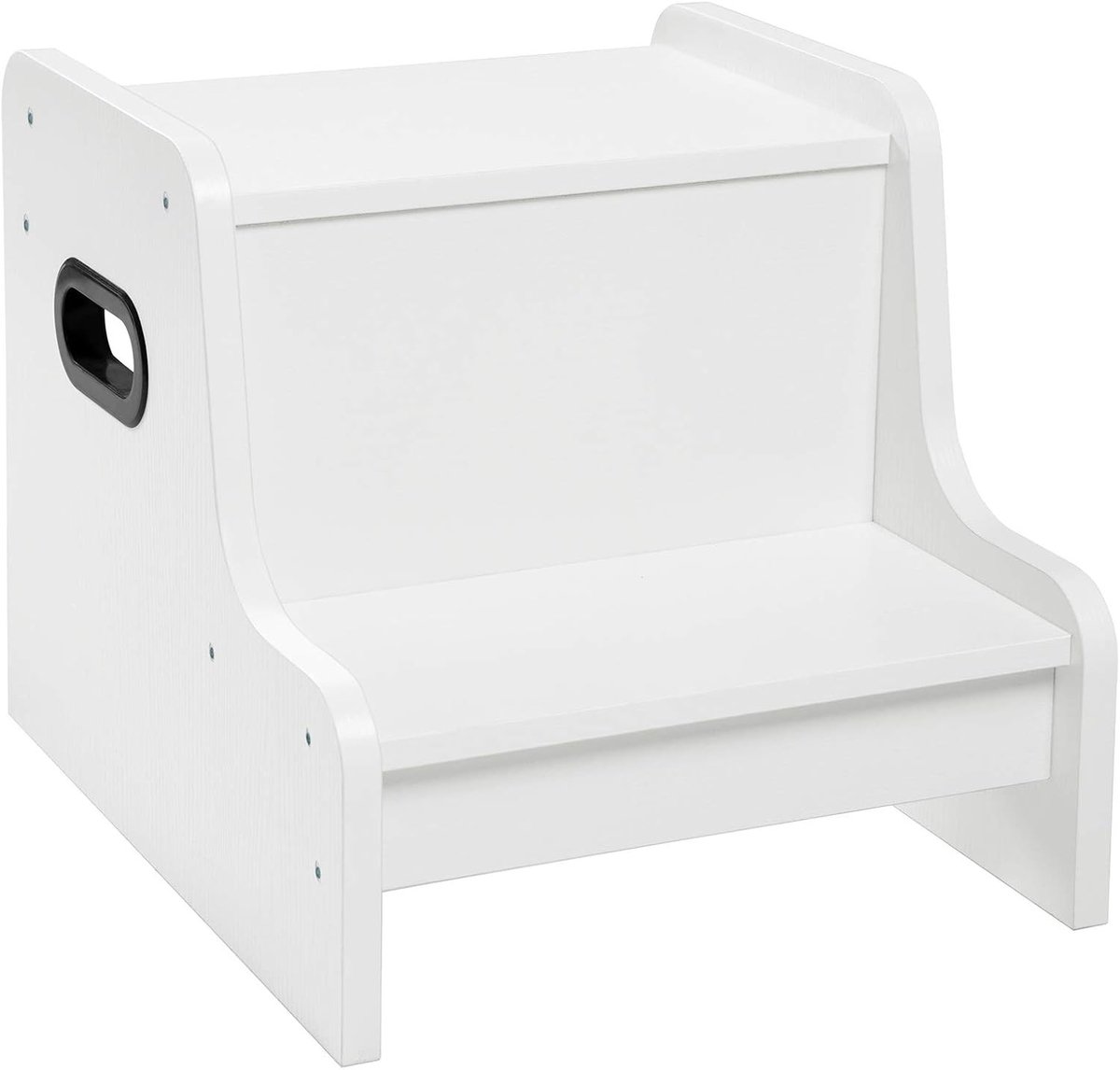 Stapstoel voor Kinderen met 2 Treden, Antislip Mat en Handgreep, Ideaal voor Badkamer, Keuken en Kinderkamer, Multifunctioneel en Veilig