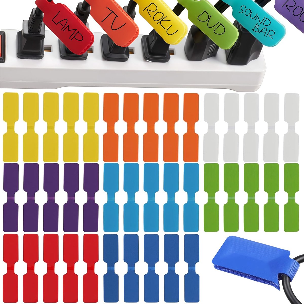 SolidKeus - 40 Herbruikbare Kabellabels voor Kabelbeheer