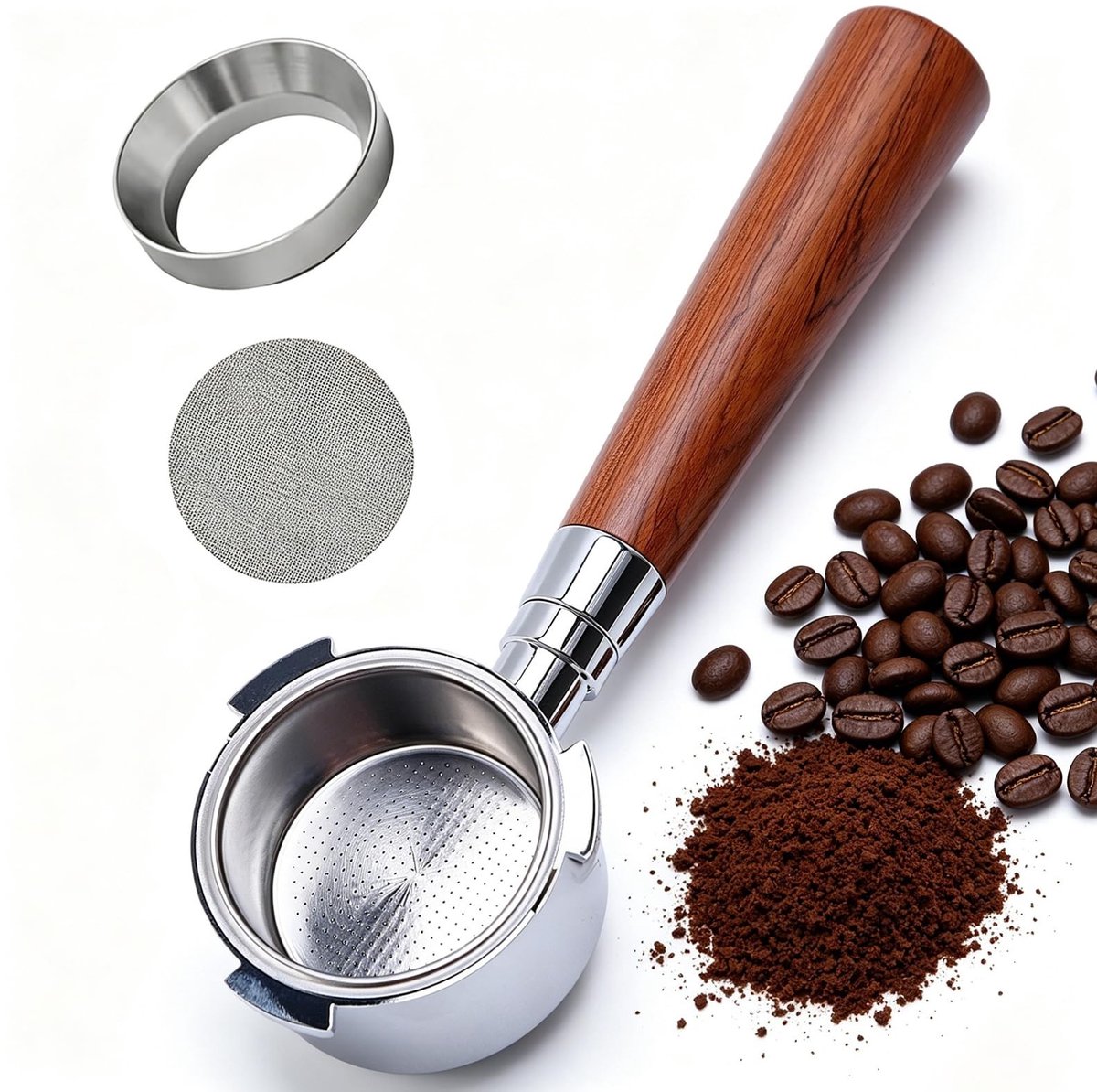 SolidKeus - Bodemloze Filterhouder voor Espressomachines 54 mm