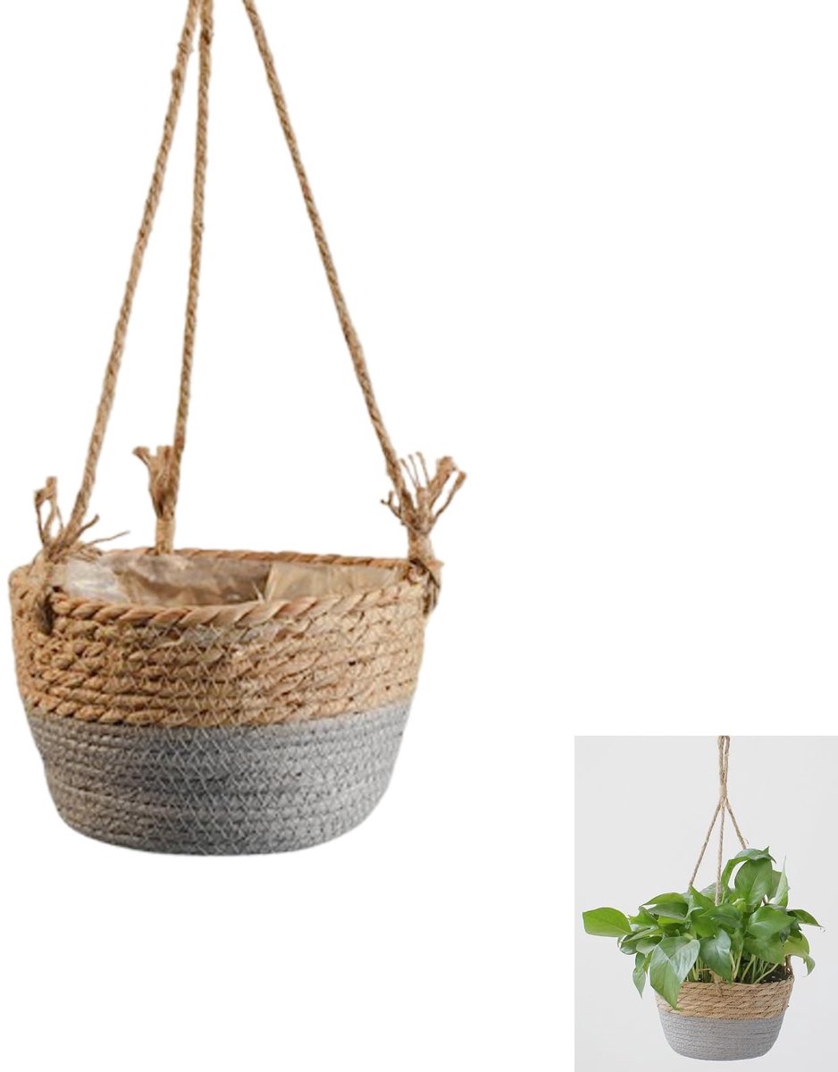SolidKeus - Handgevlochten Plantenhanger voor Binnen en Buiten