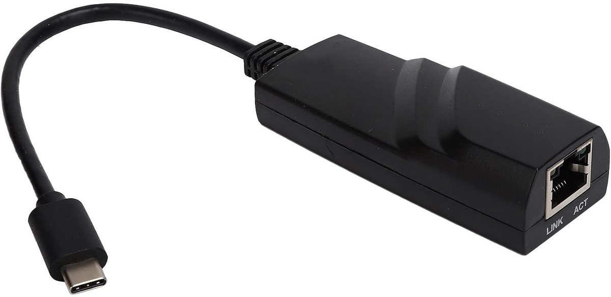 SolidKeus - Type-C naar RJ45 Ethernet-adapter 1000 Mbps voor Laptop