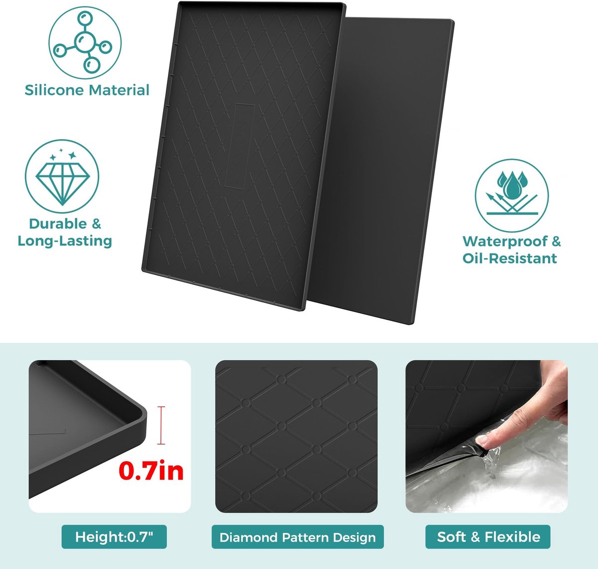 SolidKeus - Waterdichte Onderkast Mat 78x55 cm voor Keuken en Badkamer