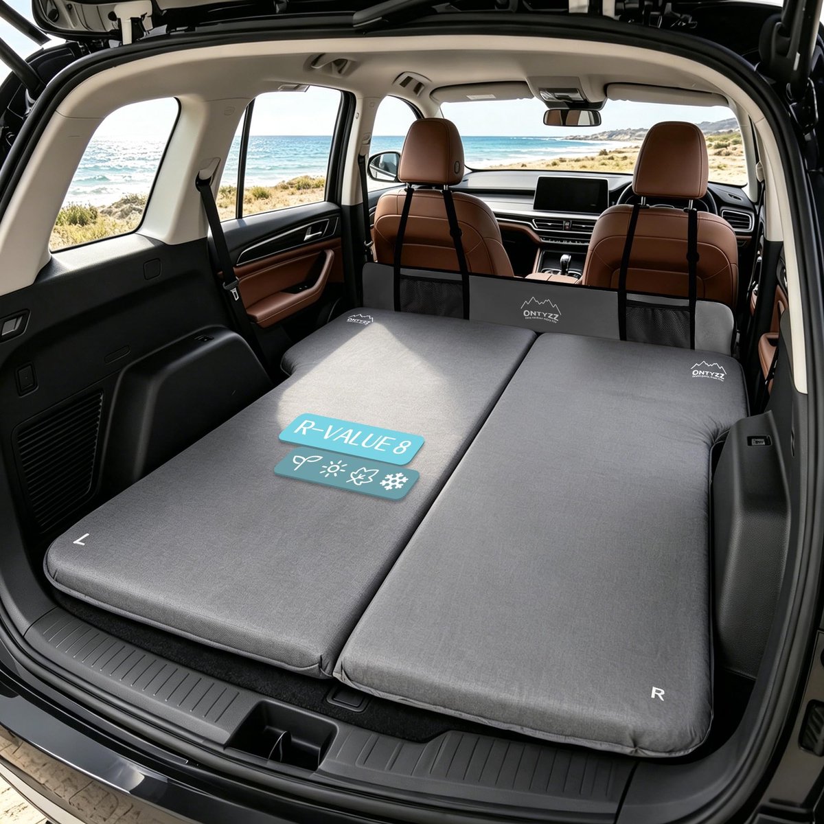 SolidKeus - Zelfopblazend Luchtmatras voor Auto met Pomp