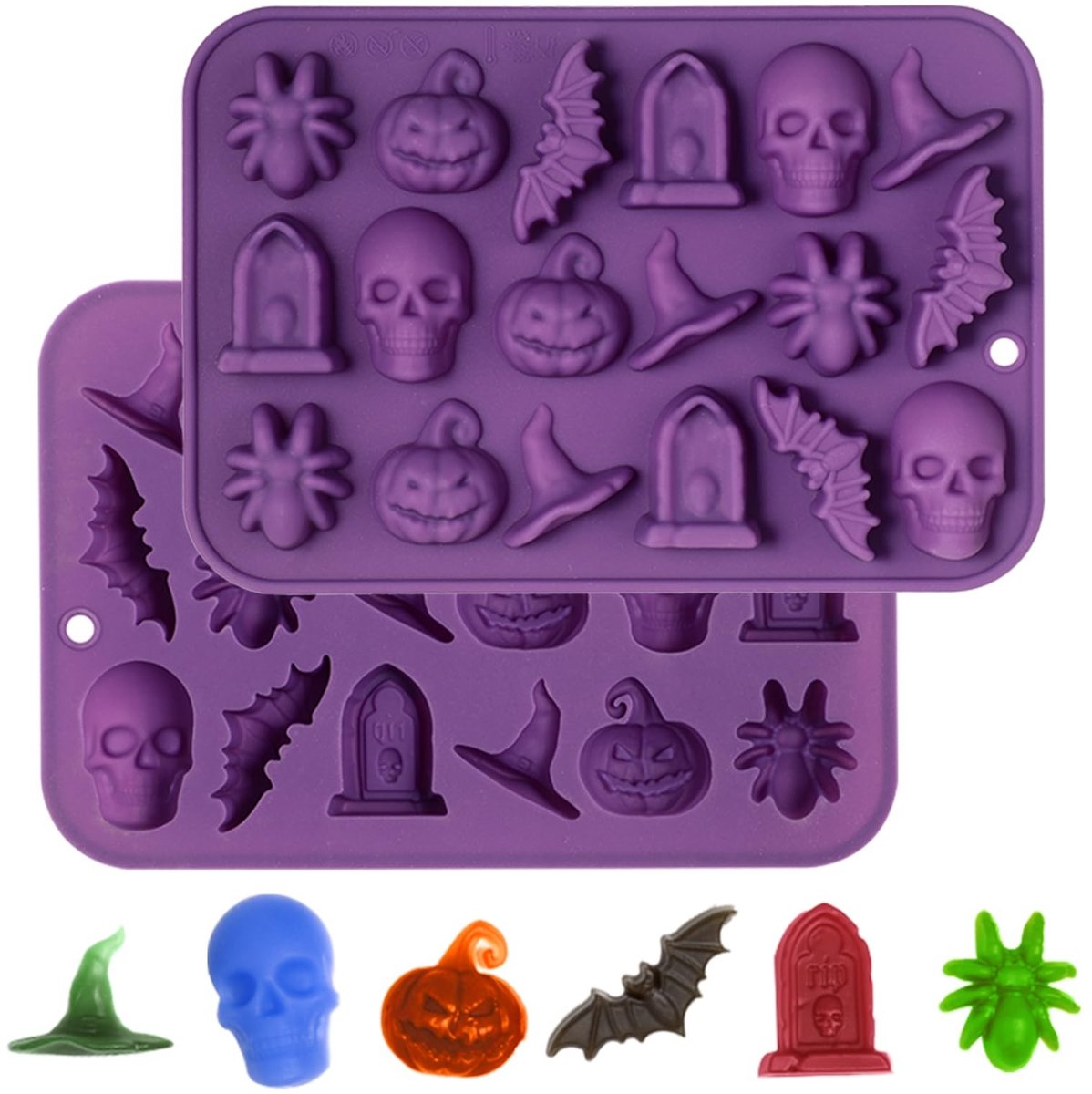 SolidKeus - Silicone Halloween Chocolade Mold 2 Stuks voor Snoep