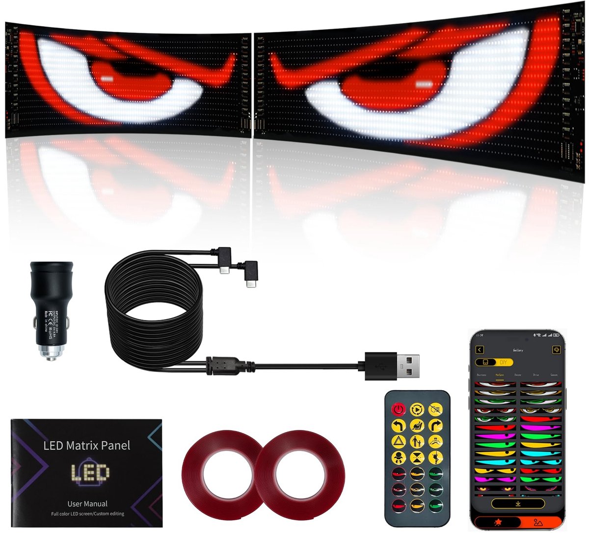 SolidKeus - LED Devil Eyes voor Auto's en Trucks met Afstandsbediening