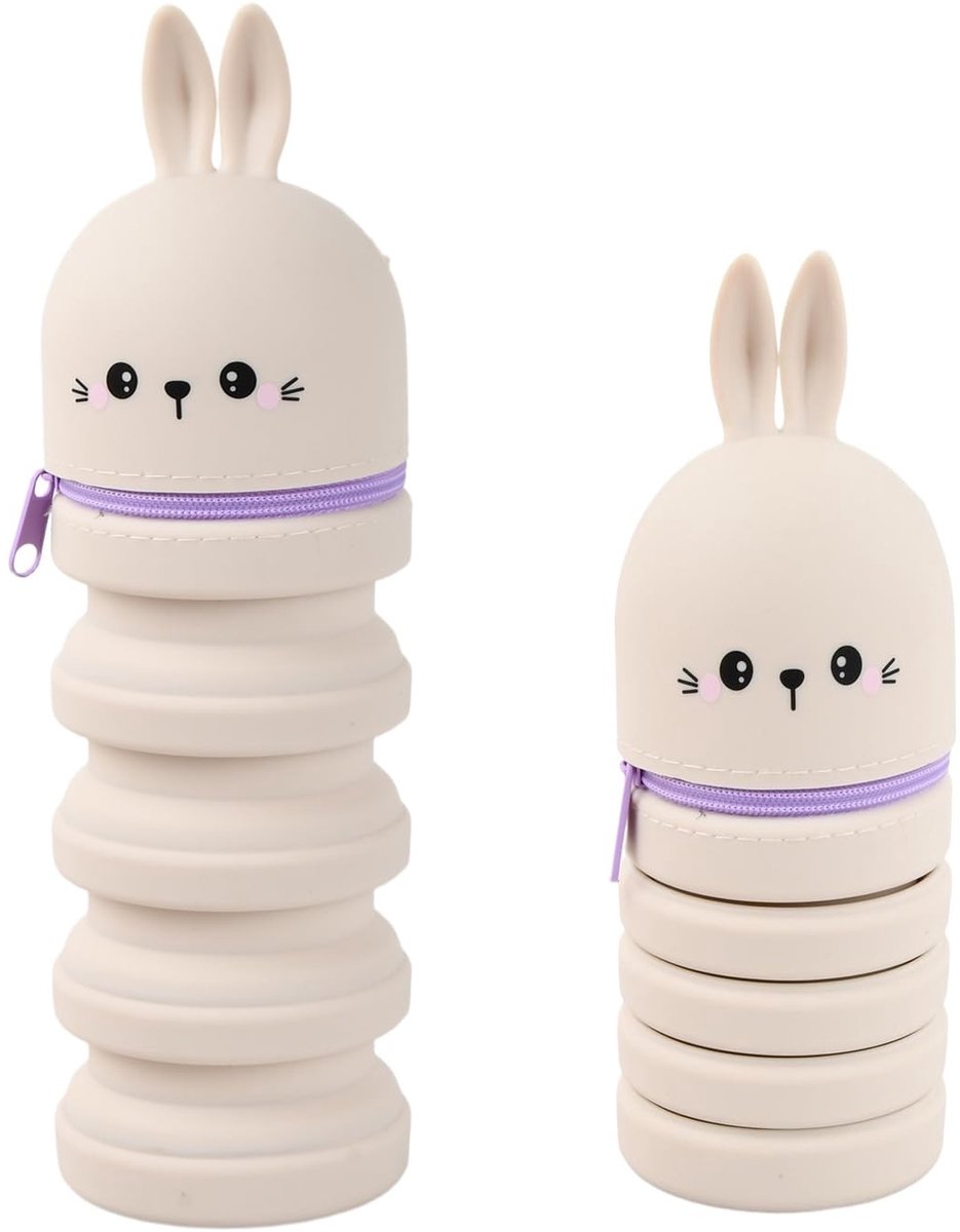 SolidKeus - 2-in-1 Pennenhouder met Zip, Silicone Pouch voor 15 Pennen