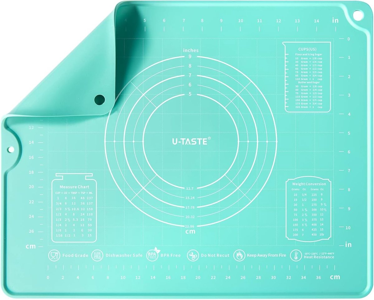 Extra grote vloeibare siliconen bakmat (40 x 50 cm) | BPA-vrij, anti-aanbak voor deeg, ideaal voor koekjes, pizza en fondant