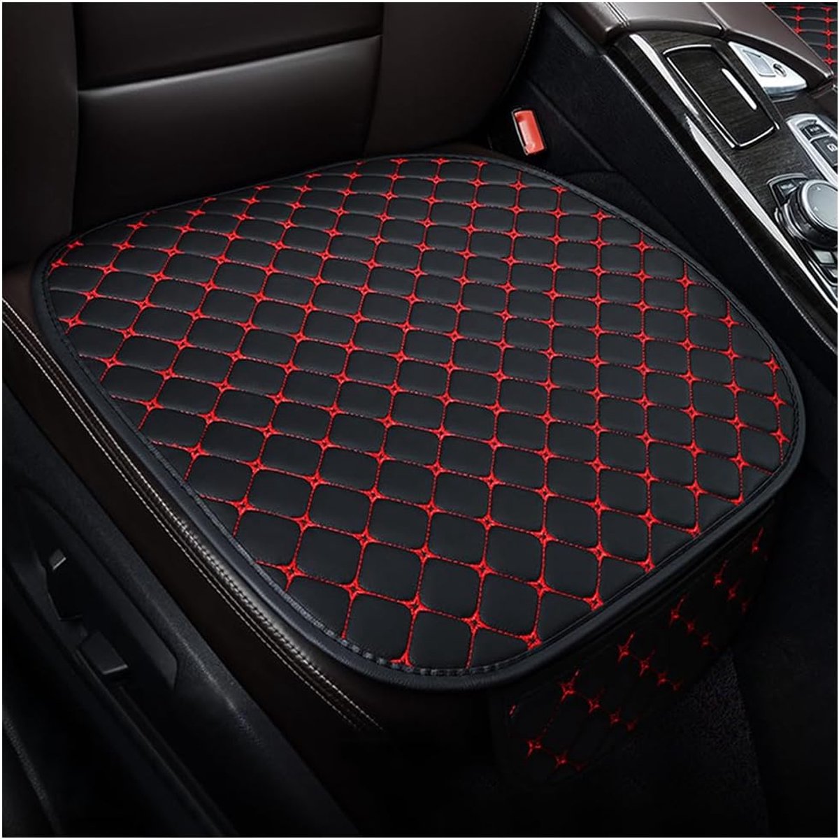 2 stuks autostoelkussen voor de voorstoelen, autostoelhoes, antislip stoelbeschermer, voor de voorstoel (rood)